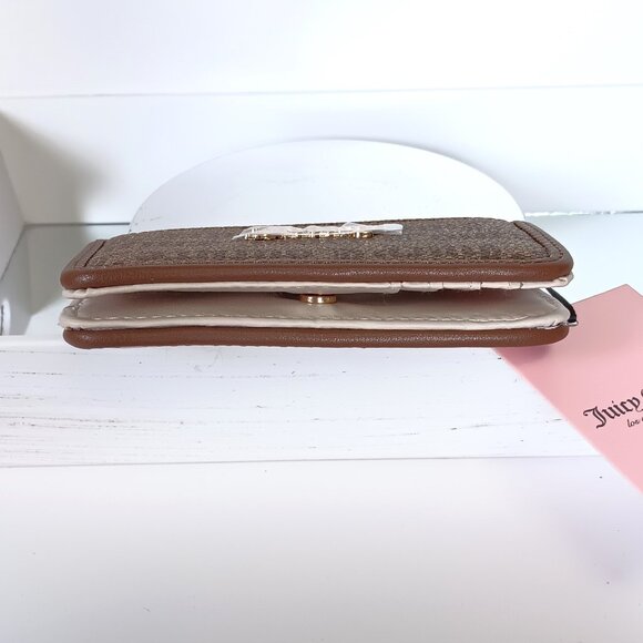 NWT! Juicy Couture Chestnut & Pink Chino Women's Fashion Wallet - Picture 5 of 5